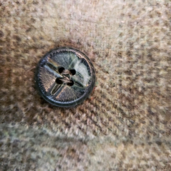 Sweet Jessie Vintage Tartan Fringe Shacket Jacket Wool Blend Medium Kelly Green - Picture 12 of 14